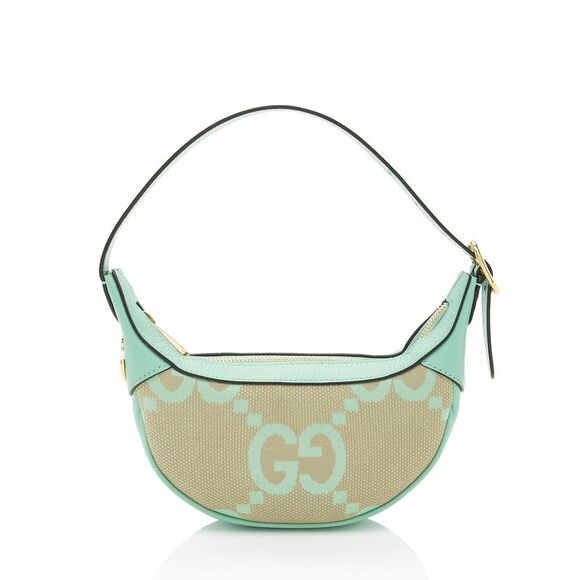 Gucci Jumbo GG Web Half Moon Mini Hobo - Picture 1 of 11